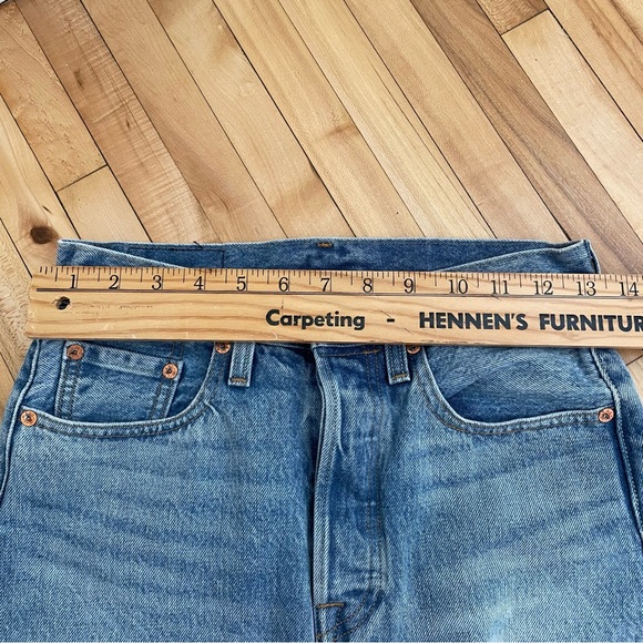 LEVIS Distressed Denim Jean Button up Skirt - Picture 8 of 9